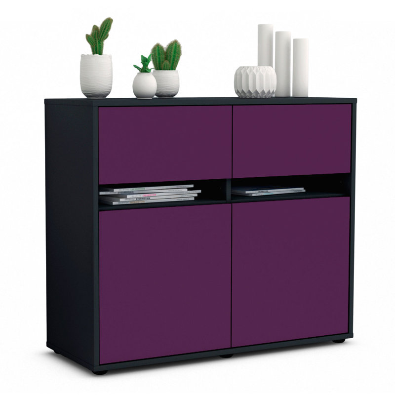Racine 92cm Sideboard, Anthracite/Purple