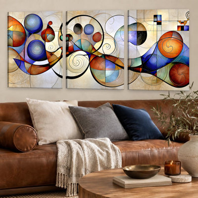 3 Pieces Exculisive Coffee Cup Splash Large Wall Art Set, Premium Modern Canvas Decor for Living Room, Bedroom, Office and Home, Ready to Hang