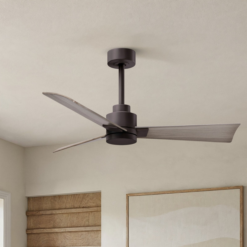 Alessandra 42'' Ceiling Fan, Gray Ash Tone, Textured Bronze