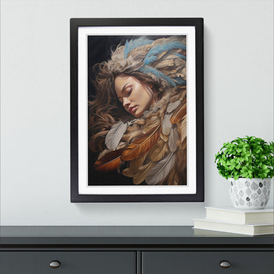 Feather Realism - Single Picture Frame Print on Wood