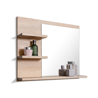 Jakhyla Rectangle Mirror with Shelves