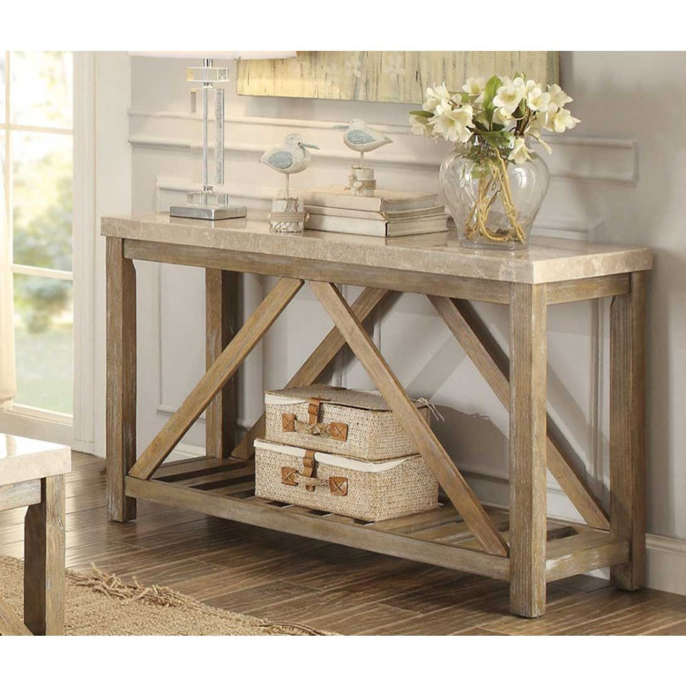 48'' Marble Top Console Table