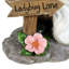 Statue de jardin gnome solaire avec un panneau de feuilles Exhart