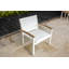 Tribeca Aluminum Teak Sling Stacking Lounge Chair-1768461983
