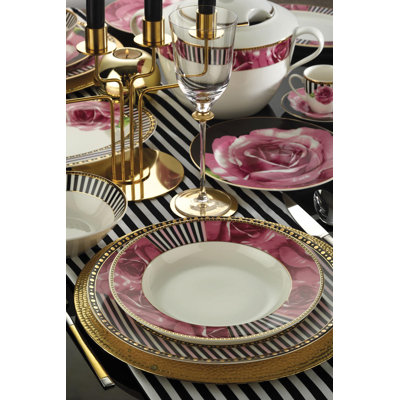 Service de table en porcelaine tendre, service pour 12 Siobhan, 67 pièces