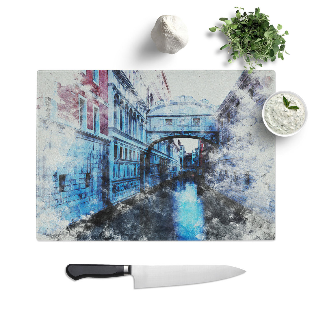 Bridge of Sighs in Venice Italy Watercolour Chopping Board