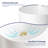 Brooklyn 32" H Crisp White Ceramic Circular Freestanding Pedestal Bathroom Sink