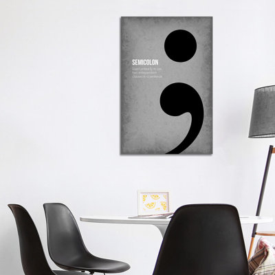 «Semicolon» par GetYourNerdOn - impression sur toile tendue