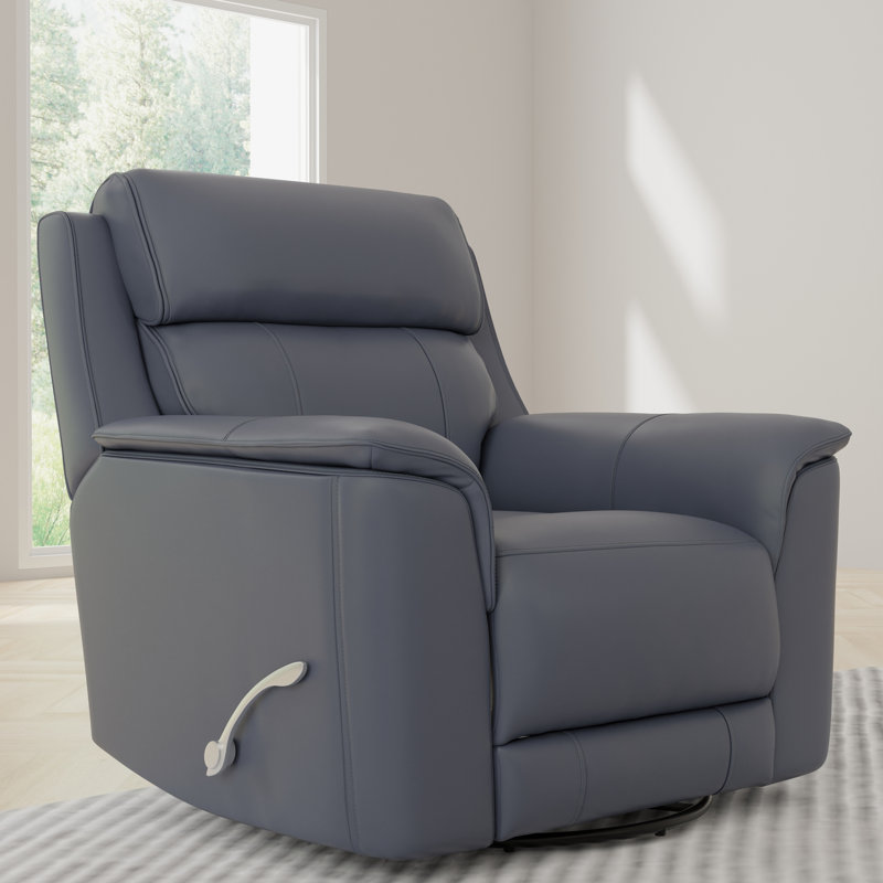 Oslo Manual Glider Recliner in Sapphire, Sapphire Blue