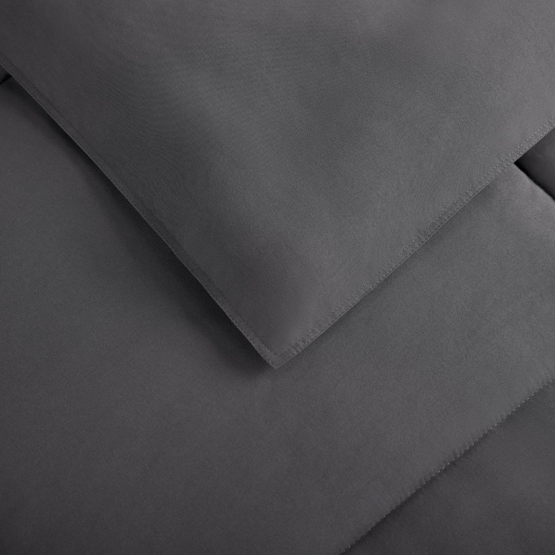 Gray Full/Queen Microfiber Comforter Set