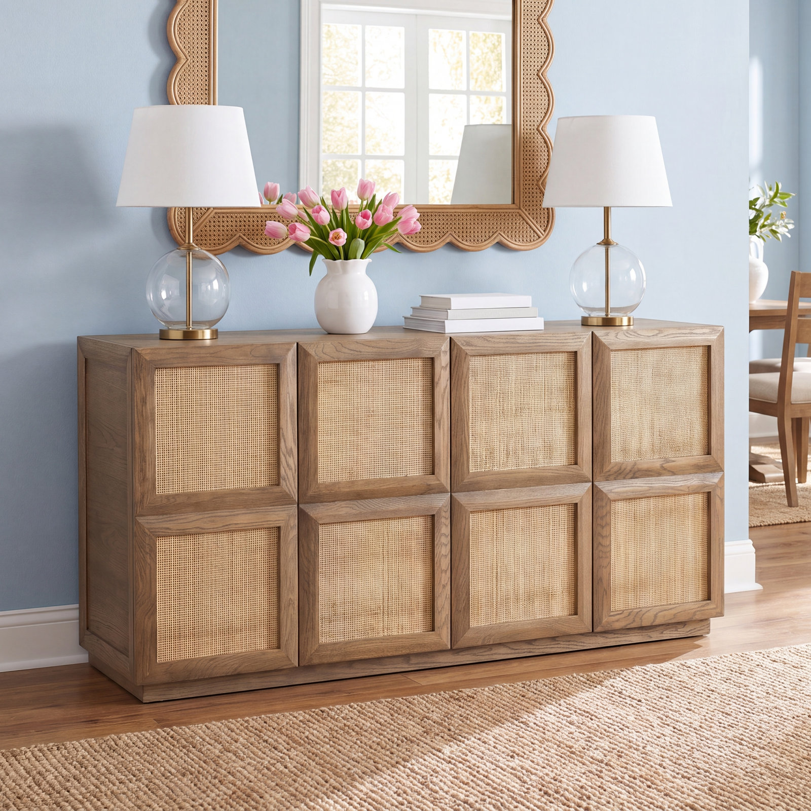 Woven Sideboard Cabinet