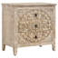 Commode mandala en bois patiné à 3 tiroirs Kenzie