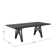 Cipolla 72"-90" Wood Finish Extendable Dining Set - Dining Table With Leaf And Taupe Fabric Curved Back Chairs