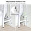 Étagère de rangement pour salle de bain 3 niveaux avec crochets suspendus Ebern Designs-2054694908