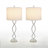 Hallye 30.25" Tall Crystal Metal Table Lamp Set - MCM Mid Century Vintage Modern Funky Accent Table Lamps for Bedroom Bedside/Nightstand, Living Room & Desk-1203730057
