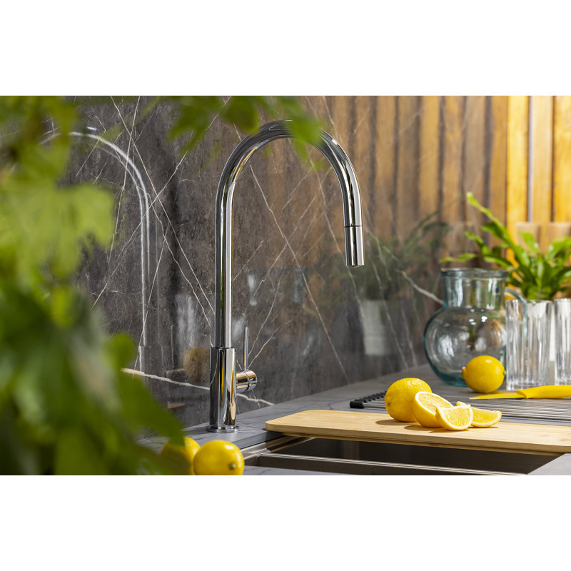 Abode Designs Althia Pull Out Kitchen Faucet, Chrome