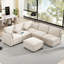 Canapé modulaire 86,6 po Canapé modulaire en forme de U Canapé-lit Canapé en forme de L avec repose-pieds mobile et deux ports USB-610219449