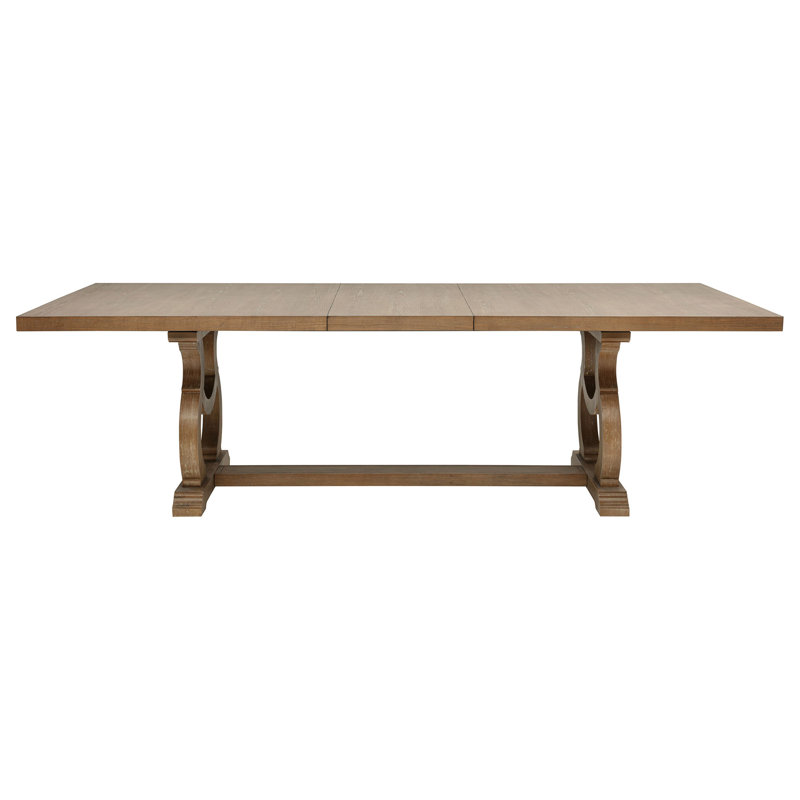 Fremont Brown Trestle Rectangular Dining Table