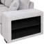 Canapé-lit d'angle réversible en forme de L de 104,5 po, méridienne de rangement et 2 tabourets, gris, fonction canapé-lit d'angle convertible, 104,5 po