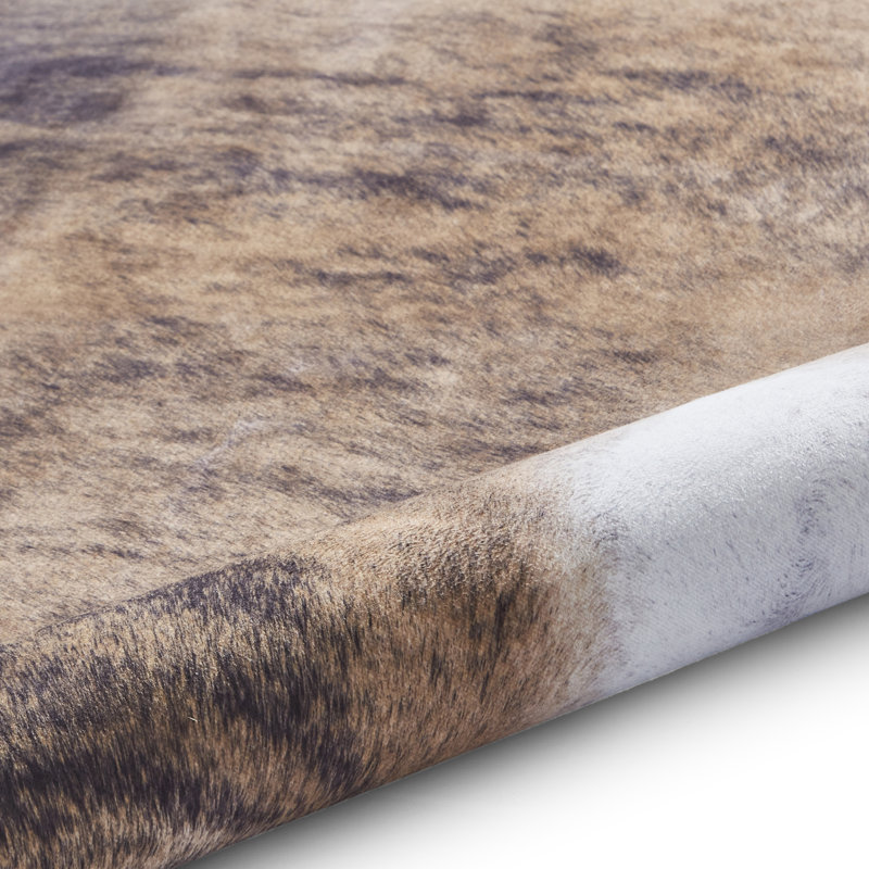 Selen   Faux Cow Print area rug Printed Animal Skin Brown, Animal Skin 130 x 155cm