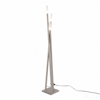 Contemporary Floor Lamp In Brushed Nickel By Lumisource