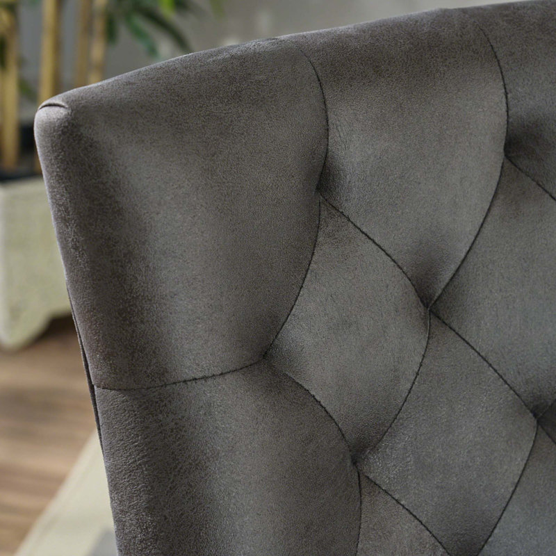 Chaises de salle à manger, Microfibre ardoise