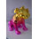 Statue de bouledogue Gorch avec lunettes de soleil en résine rose et dorée, taille: 17 po x 9 po x H 13 po