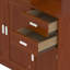 Lit plateforme simple en bois avec bibliothèque pour échantillon et garde-robe mobile, lit multifonctionnel avec lit gigogne intégré-2142732388