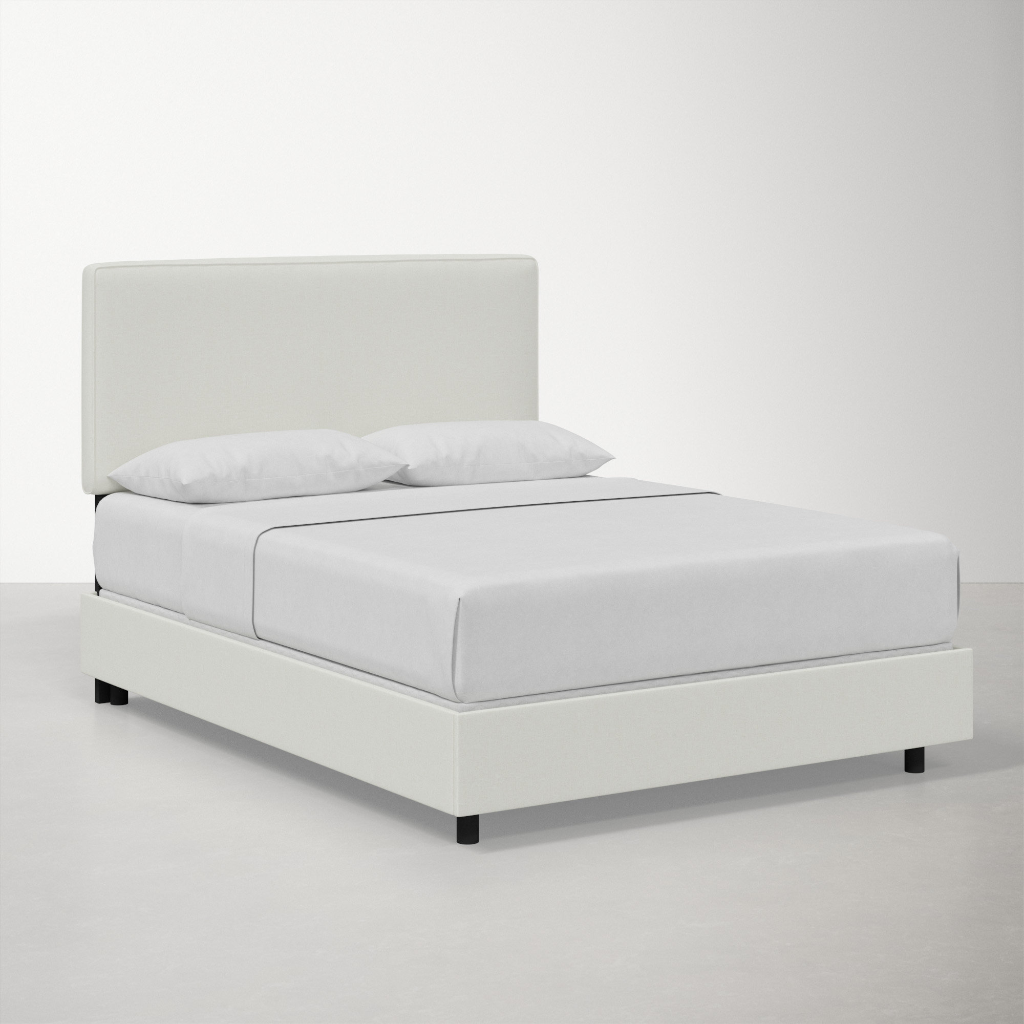Marquise Upholstered Bed, Queen, Zuma White Textured Linen