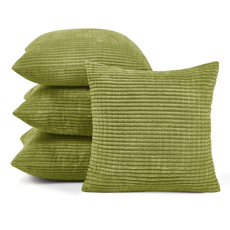Pillow Cover, Square 18", Purple, 4 Piece Set
