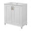 Meuble-lavabo de 30 po avec lavabo en céramique, ensemble de meuble-lavabo autoportant avec tiroir caché, armoire de rangement pour la salle de bain, armoire de salle de bain