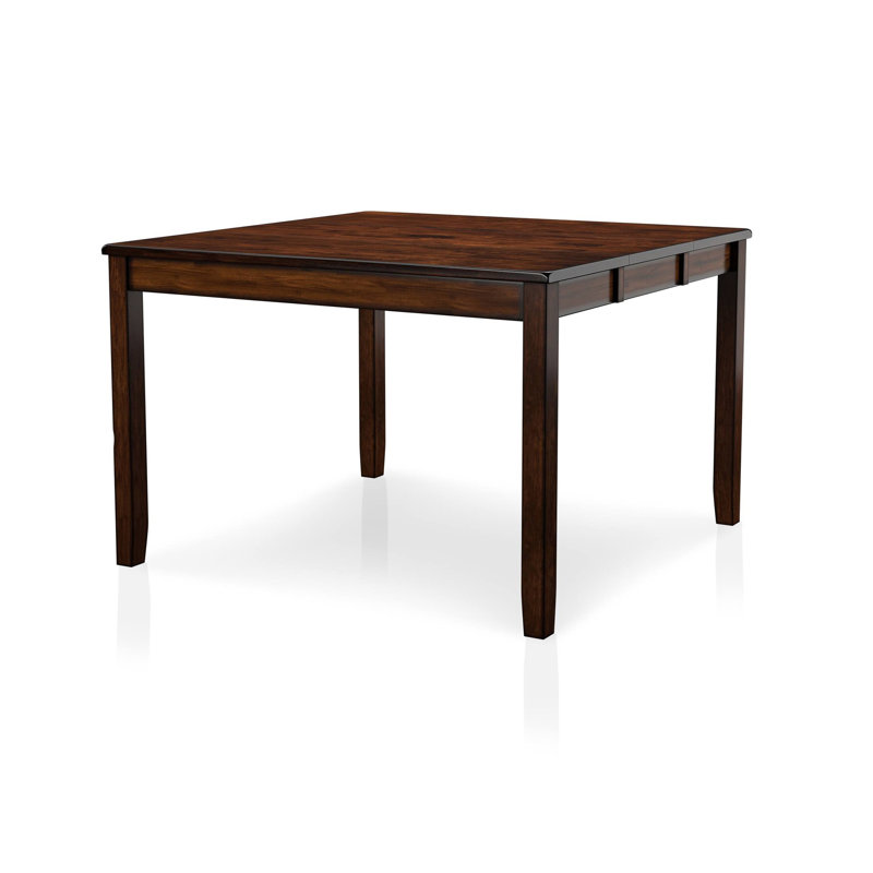 54.4"W Transitional Counter Ht. Table W/ 18" Leaf, Dark Cherry