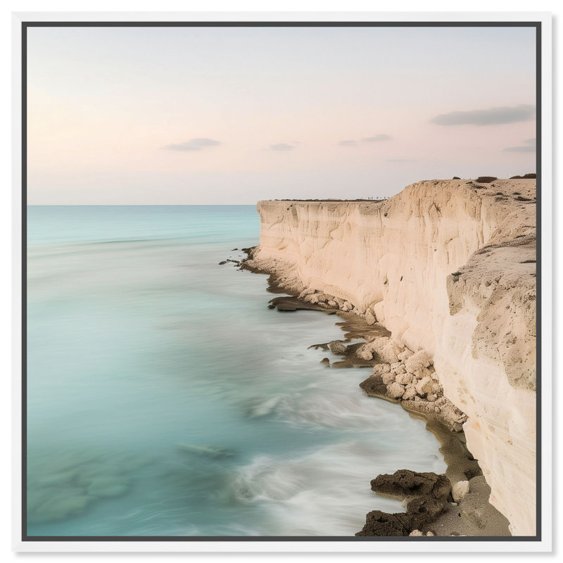 Coastal Edge I Print by Oliver Gal, 17" H x 17" W, White Floater Frame