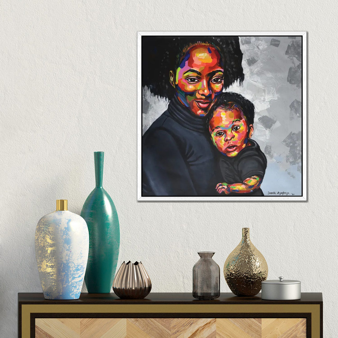 Mütterliche Bindung II von Damola Ayegbayo - Galerie-verpackte Leinwand Giclée auf Leinwand