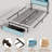 Twin Bed Frame with Storage Headboard Drawer, Non-Slip Metal Bed Frame, Easy Assembly, No Box Springs Needed-155424401