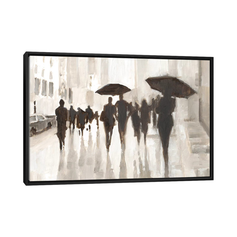 Reproduction d’art, "Clearing Rain" par Ethan Harper, H 26 po x l 40 po x 1,5 po, Toile avec cadre noir, Pas de tapis