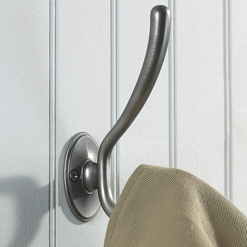 Transitional Metal Wall Hook, Antique Nickel