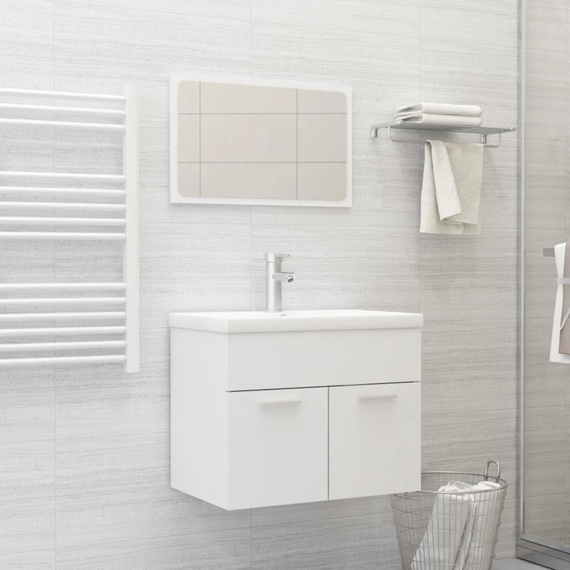 Cupani Vanity & Mirror Set, White