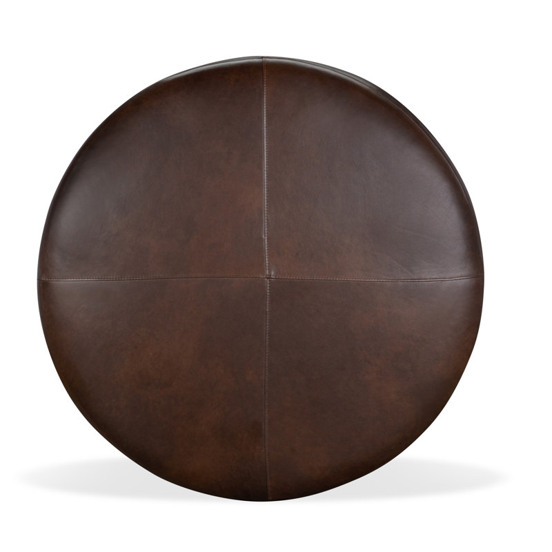 Murano Genuine Leather Storage Ottoman, Steamboat Driftwood Genuine Leather