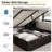 FULL SIZE WINGBACK PLATFORM LIFT UP STORAGE BED IN BROWN VELVET-5935856-5935859