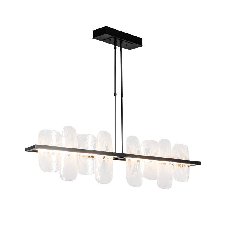 Vitre 1 - Light Kitchen Island Linear LED Pendant, Black