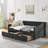 Daybed With Drawers Upholstered Tufted Sofa Bed, With Button On Back And Copper Nail On Waved Shape Arms-236978897-236978899