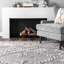 Tapis gris / blanc Makaila-937181196