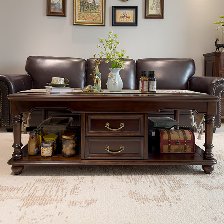 American retro coffee table in walnut colour