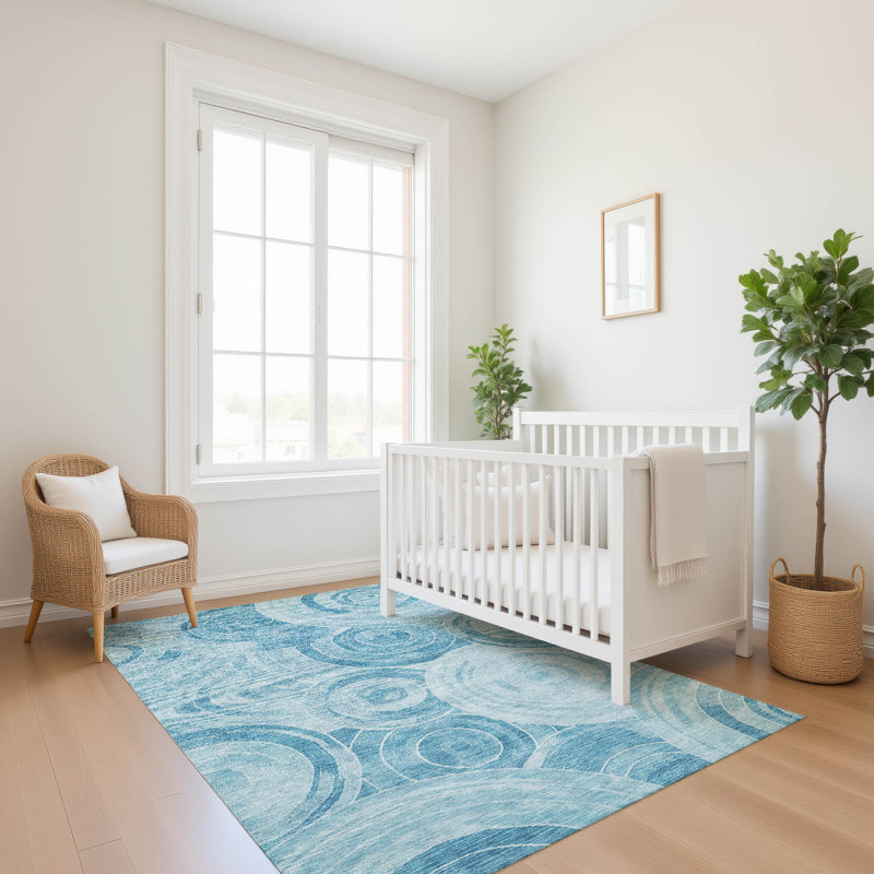 Premium Machine Washable Lubbers AMF1750 Geometric Rug, Rectangle 2'6" x 3'10"