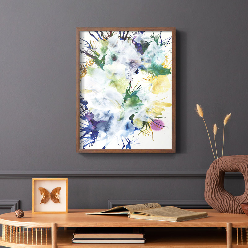 «Like An Iris II», reproduction encadrée - bois massif, Brun, H 28 po x l 22 po