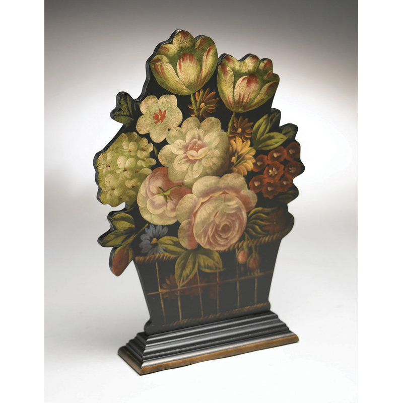 Sculpture de silhouette de panier à fleurs