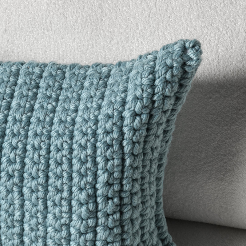 Coussin d'extérieur Prism Performance, H 14 po x l 26 po, Bleu piscine, Forme rectangulaire