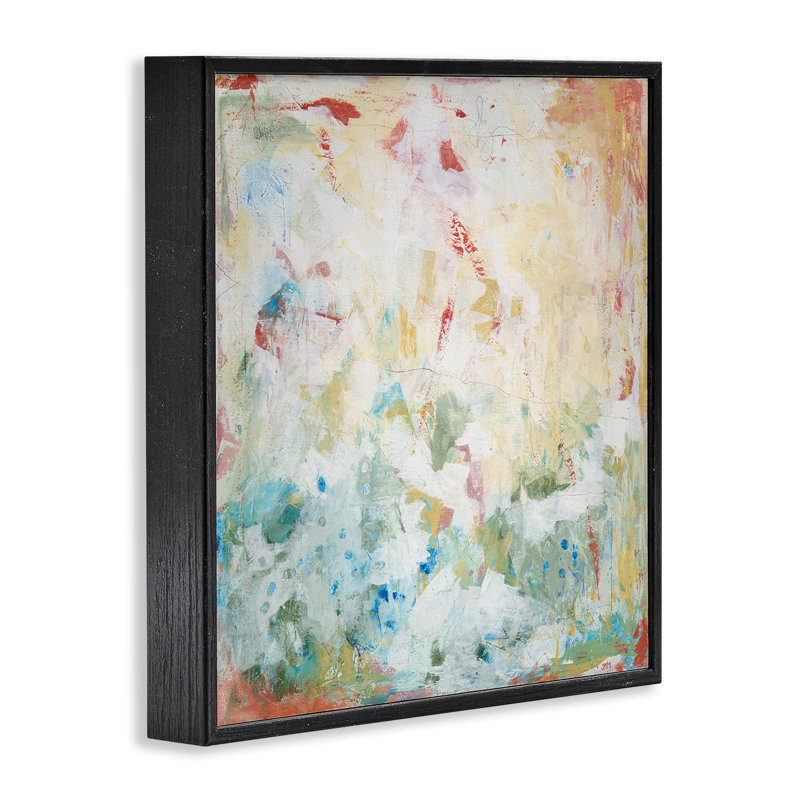 Estampe numérique abstraite et discrète par Jodi Major, H 12 po x l 12 po, Giclée encadrée noir minuit