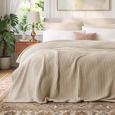Bedsure 279gsm Cotton & Rayon from Bamboo Waffle Blanket GentleSoft™️